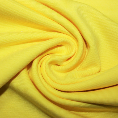 Кулирная гладь  Жёлтый 1014 Пенье 30/1 90%хб/10%лайкра 180см 195гр (+/-5)