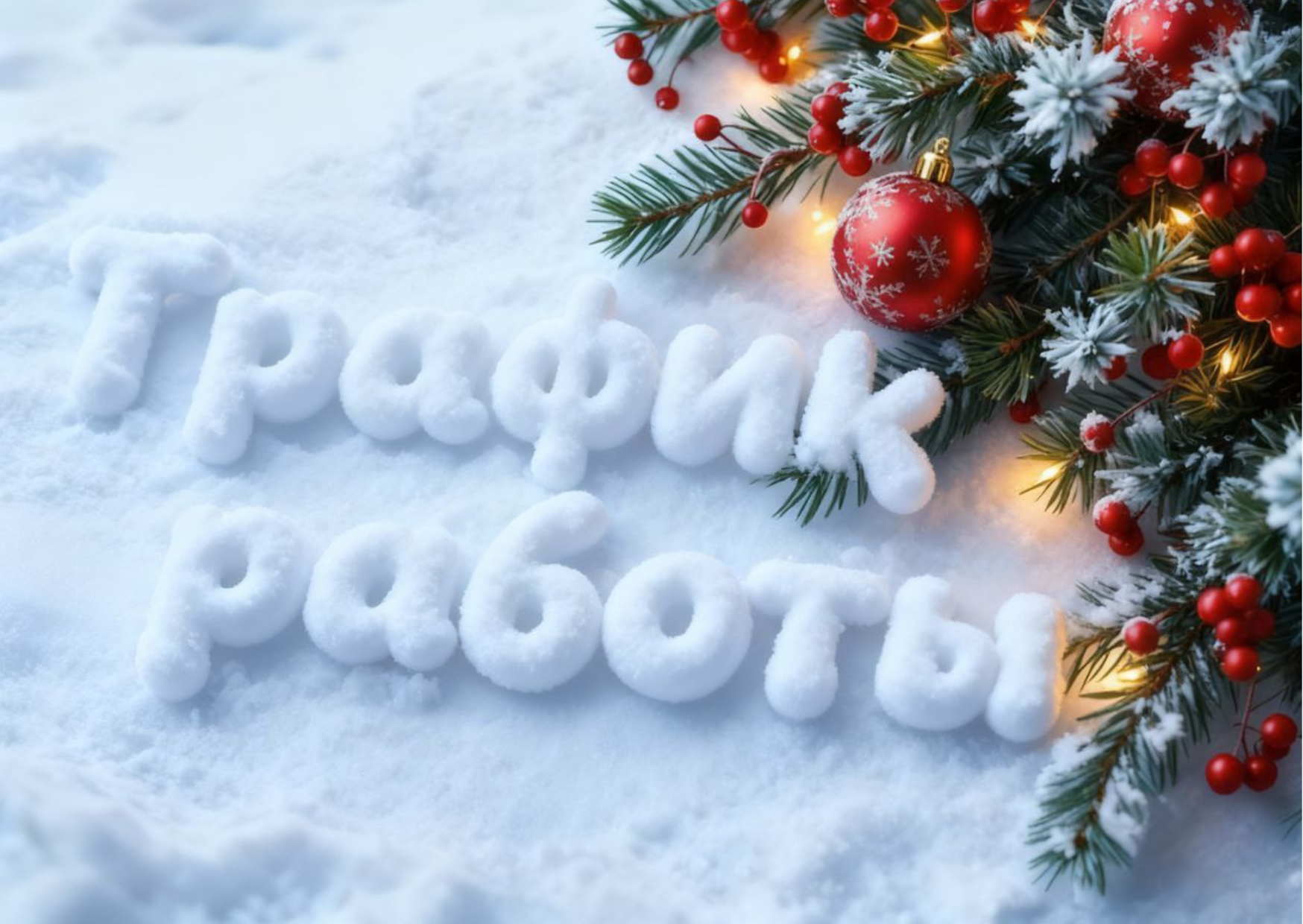 График работы в новогодние праздники!